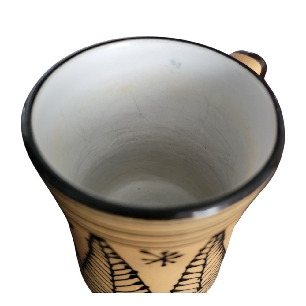 Matthew Metz Style Ceramic Pottery Coffee Mug Sgraffito Technique Design HTF - Picture 5 of 6